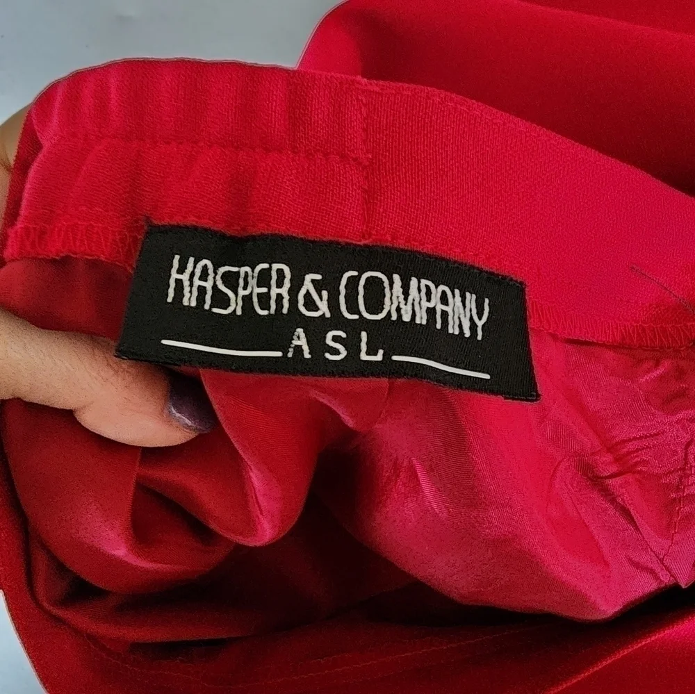 Vintage Kasper & Company ASL Red women's Skirt Size 10.